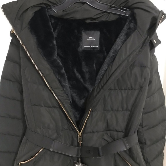 ZARA Hooded Down Coat - Picture 5 of 8